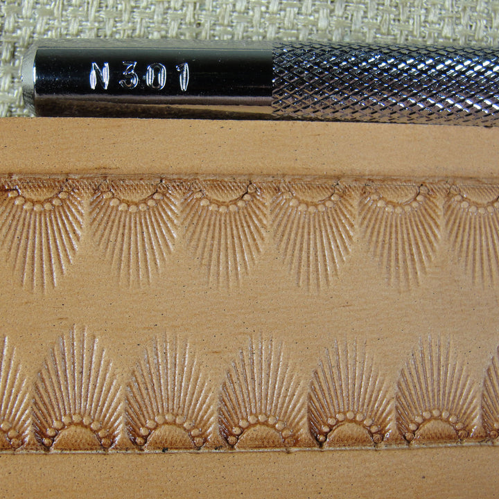 N301 9-Seed Sunburst Border Leather Stamp | Pro Leather Carvers