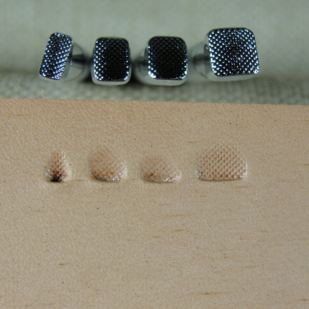 Set of 4 Checkered Beveler Leather Stamps | Pro Leather Carvers