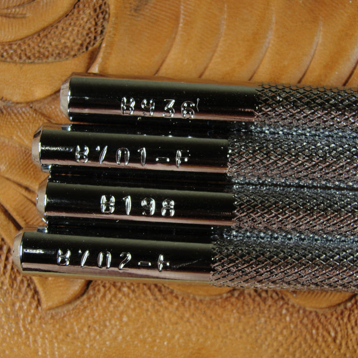 Set of 4 Checkered Beveler Leather Stamps | Pro Leather Carvers