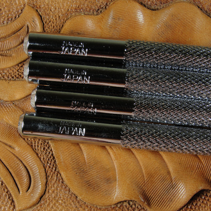 Set of 4 Checkered Beveler Leather Stamps | Pro Leather Carvers
