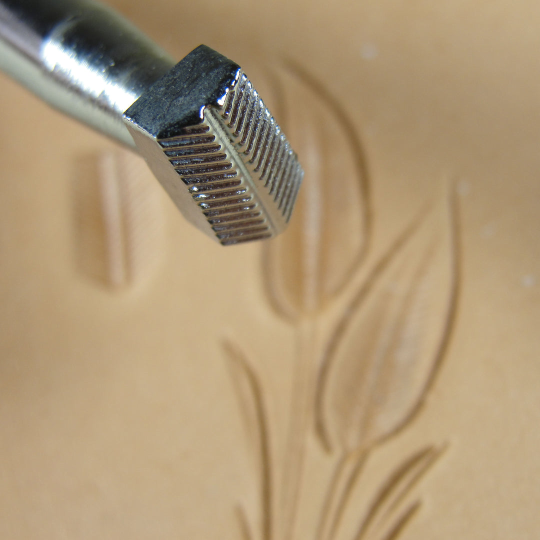 F121 Lined Figure Carving Leather Stamping Tool | Pro Leather Carvers