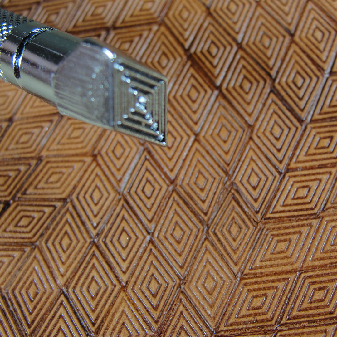 O38 Diamond Geometric Leather Stamping Tool | Pro Leather Carvers