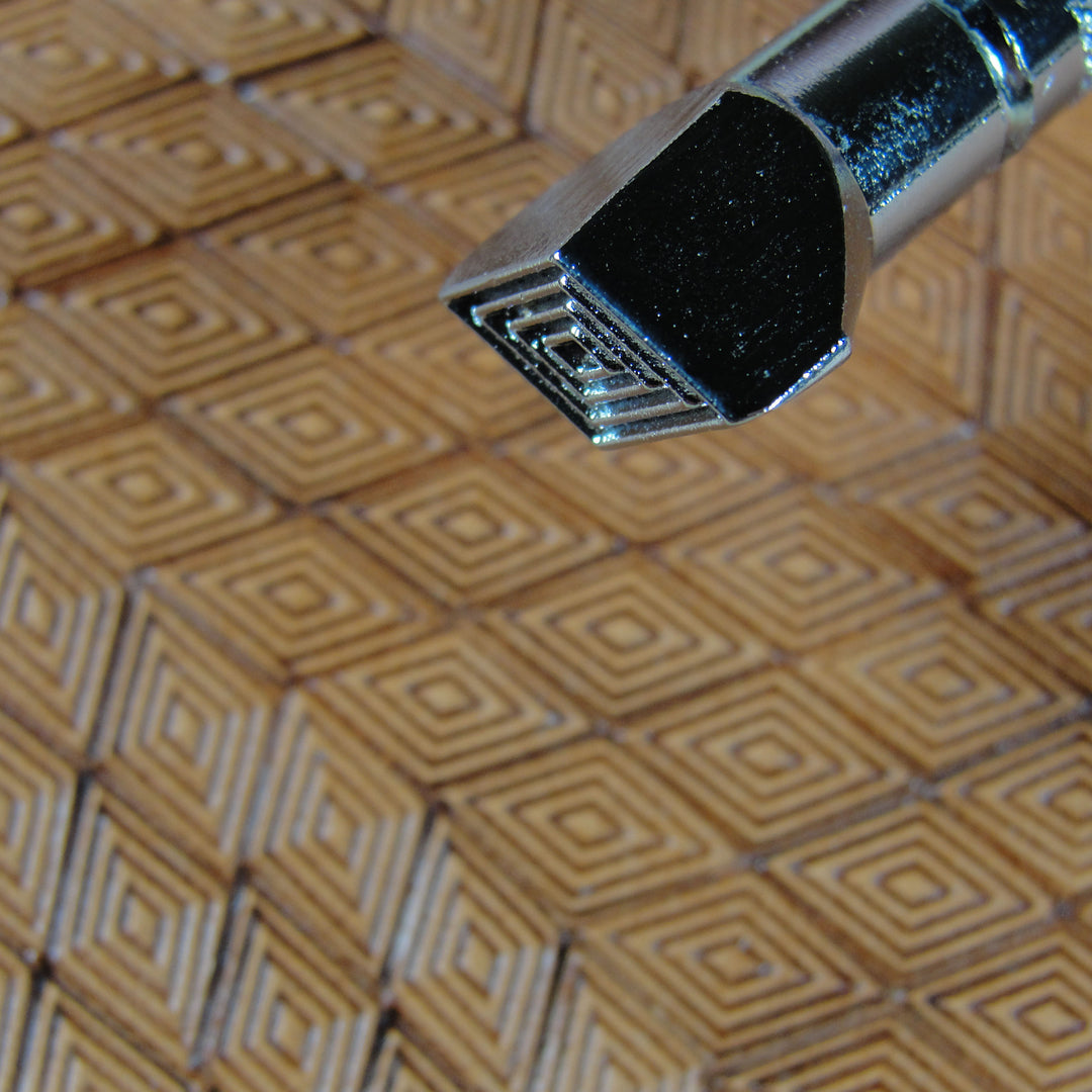 O38 Diamond Geometric Leather Stamping Tool | Pro Leather Carvers