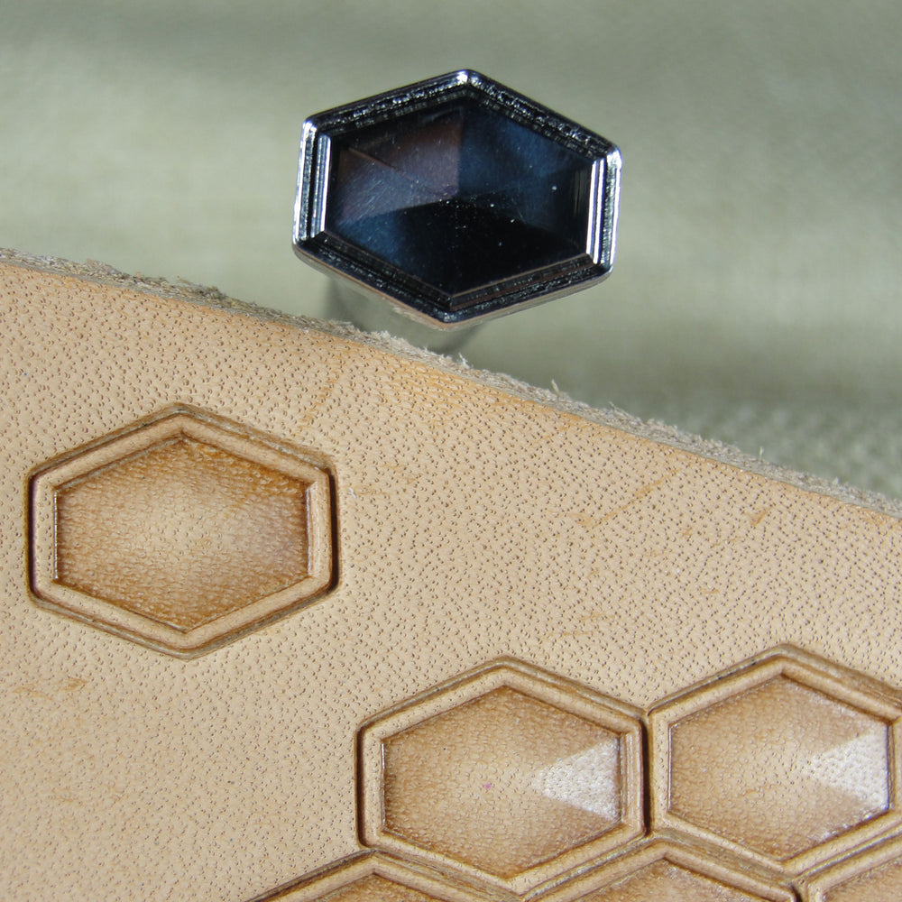 Elongated Hollow Hex Leather Stamp - Barry King | Pro Leather Carvers
