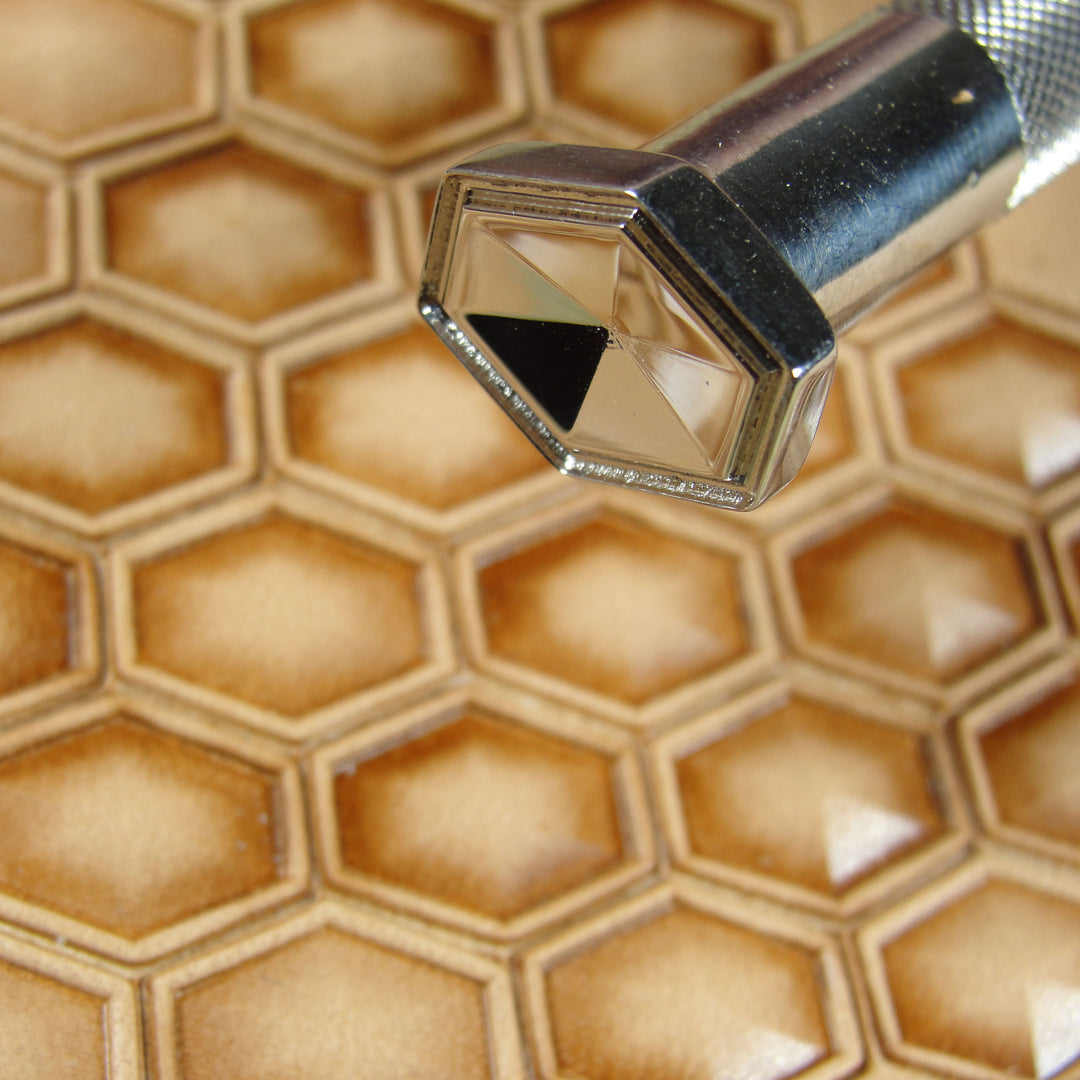 Elongated Hollow Hex Leather Stamp - Barry King | Pro Leather Carvers