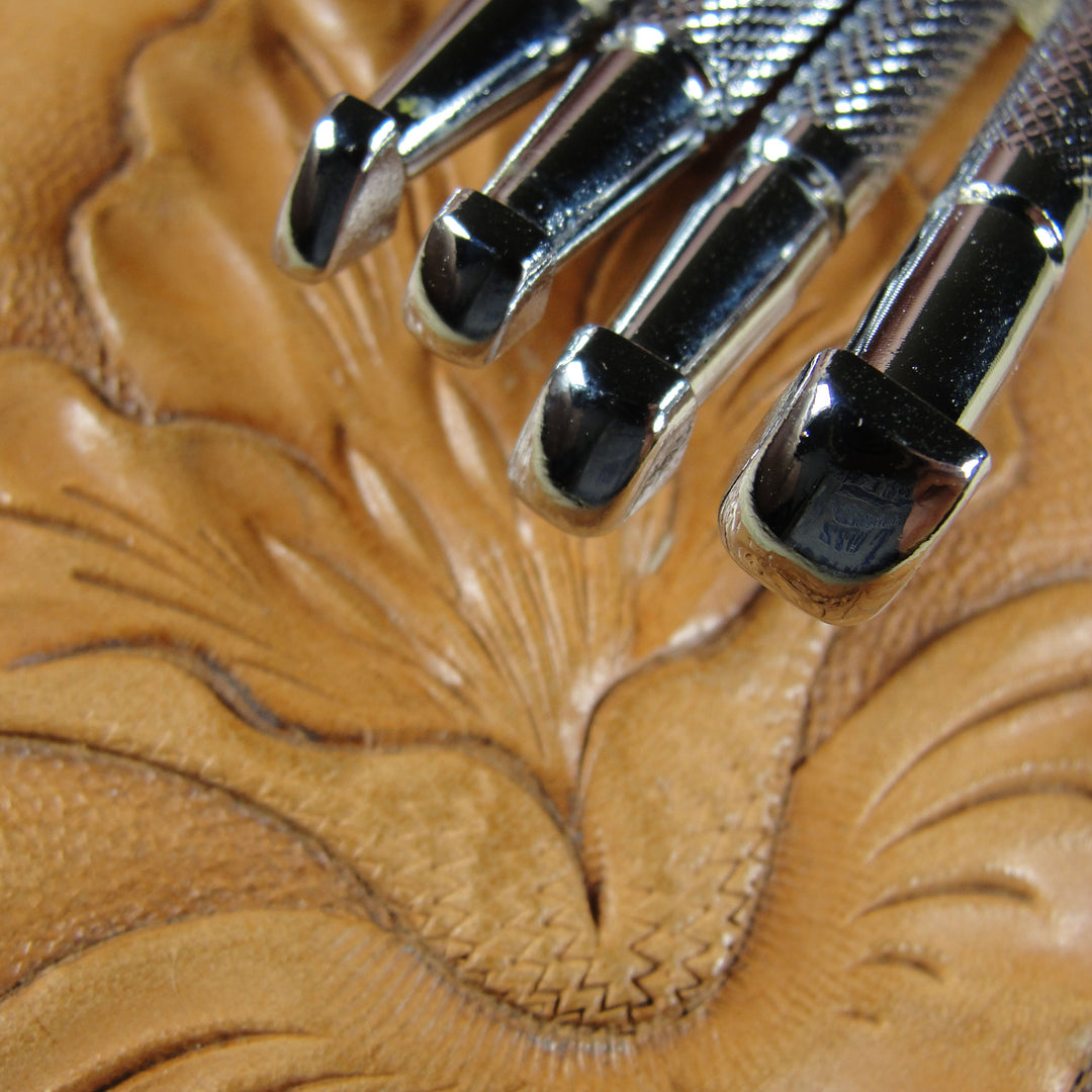 Set of 4 Smooth Beveler Leather Stamps | Pro Leather Carvers