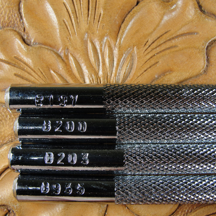 Set of 4 Smooth Beveler Leather Stamps | Pro Leather Carvers