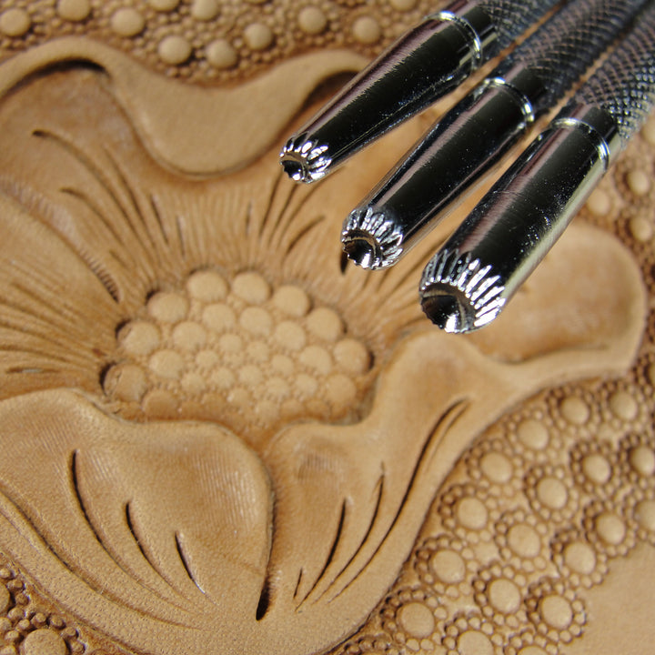 Lined Seeder Leather Stamping Tools 3-Piece Set | Pro Leather Carvers