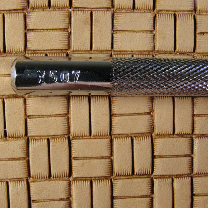 X507 Square Basket Weave Leather Stamping Tool | Pro Leather Carvers