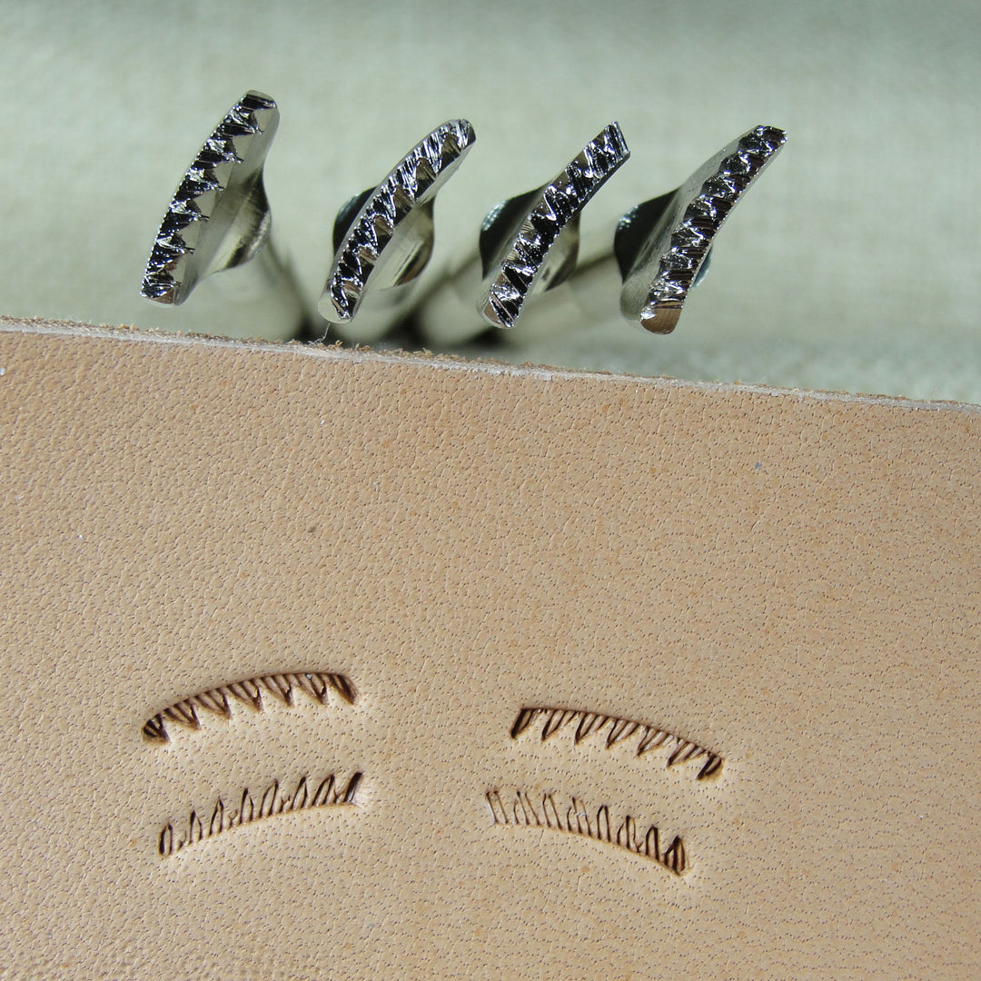 F913L/R F914L/R Pine Tree Figure Stamping Tools | Pro Leather Carvers