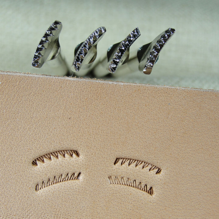 F913L/R F914L/R Pine Tree Figure Stamping Tools | Pro Leather Carvers