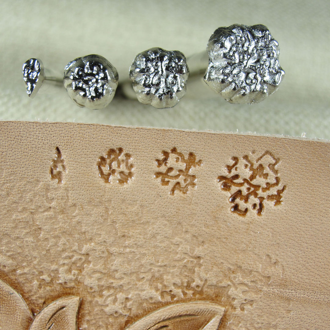 Set of 4 Background Leather Stamping Tools | Pro Leather Carvers