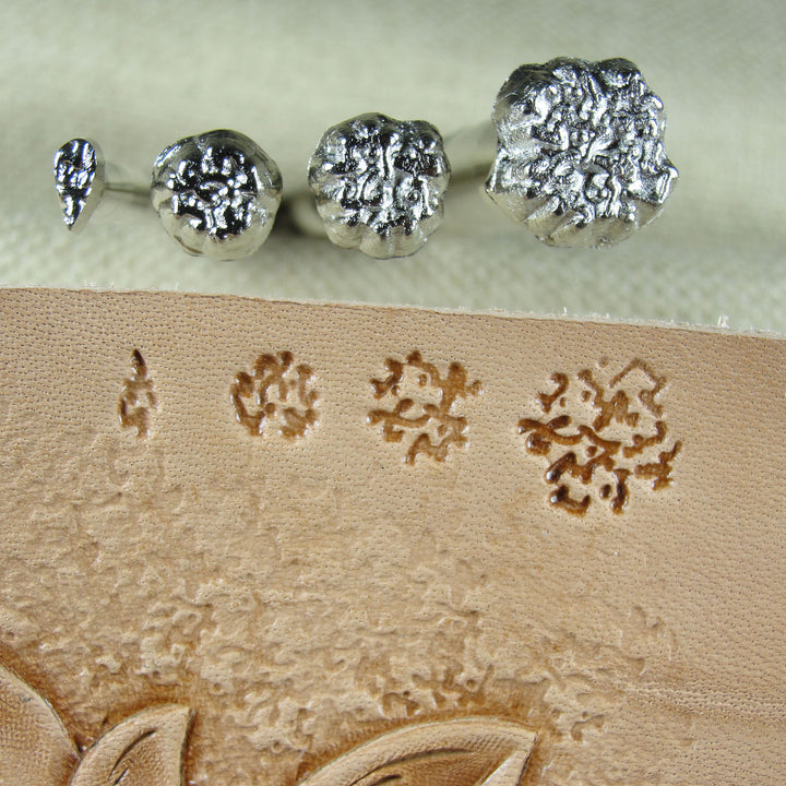 Set of 4 Background Leather Stamping Tools | Pro Leather Carvers