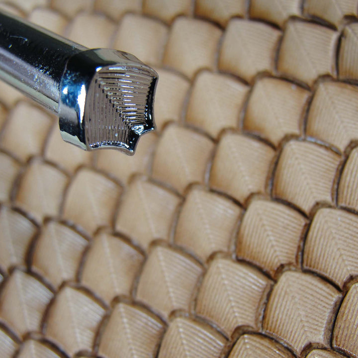 Lined Dragon Scale Leather Stamping Tool - Pro Leather Carvers