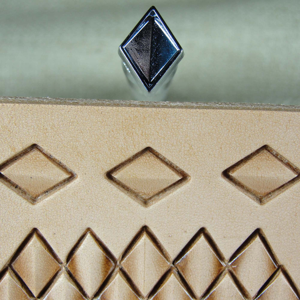 Ridged Diamond Geometric Leather Stamping Tool - Pro Leather Carvers