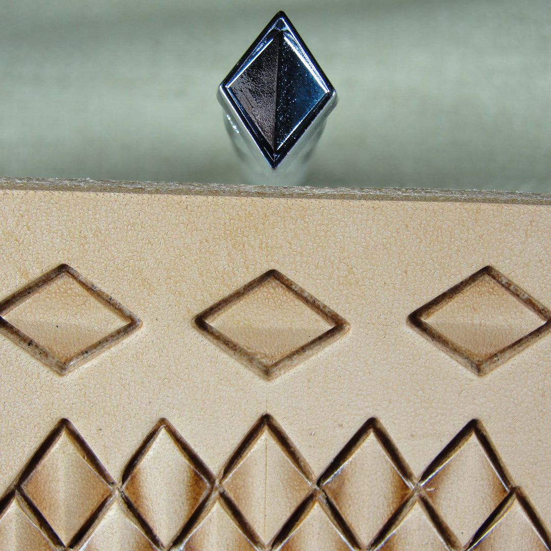 Ridged Diamond Geometric Leather Stamping Tool - Pro Leather Carvers