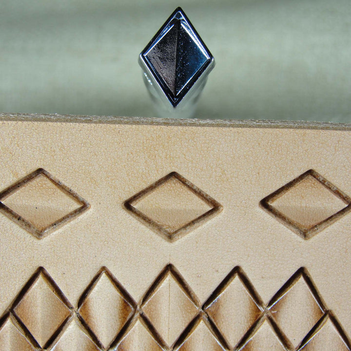 Ridged Diamond Geometric Leather Stamping Tool - Pro Leather Carvers