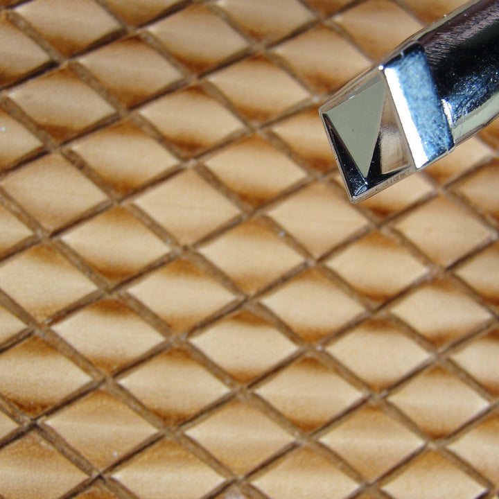 Ridged Diamond Geometric Leather Stamping Tool - Pro Leather Carvers