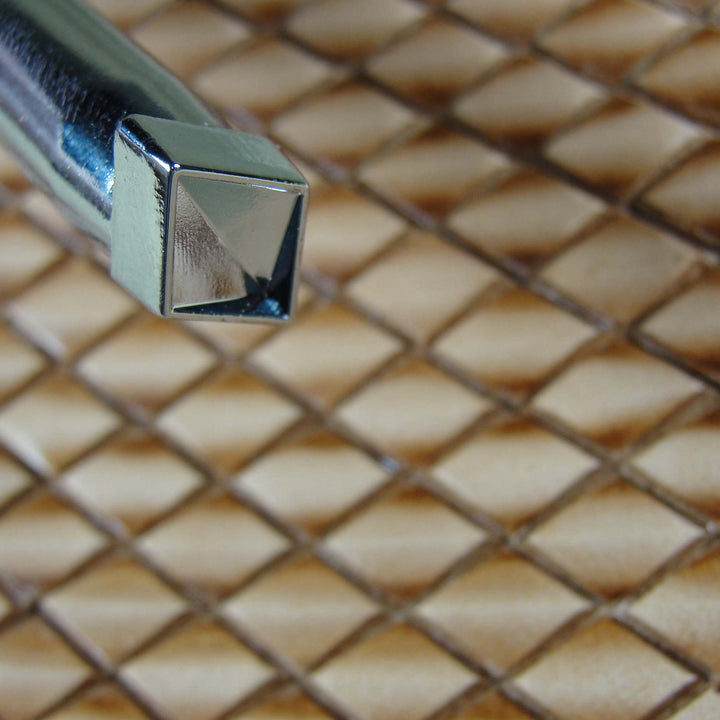 Ridged Diamond Geometric Leather Stamping Tool - Pro Leather Carvers