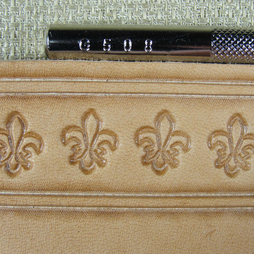 G508 Fleur-de-lis Floral Leather Stamping Tool | Pro Leather Carvers