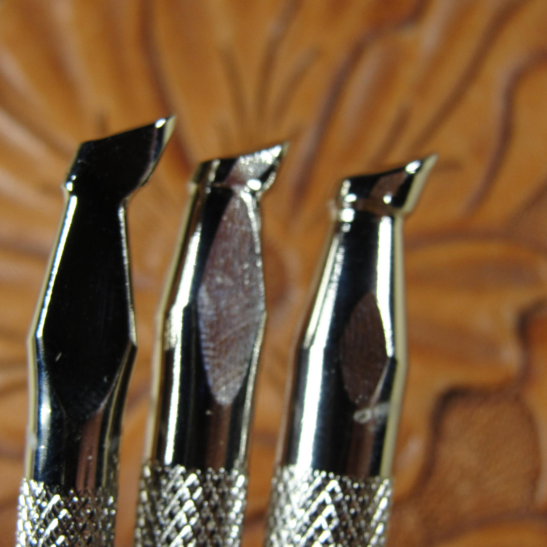 Set of 3 Undercut Beveler Leather Stamps | Pro Leather Carvers