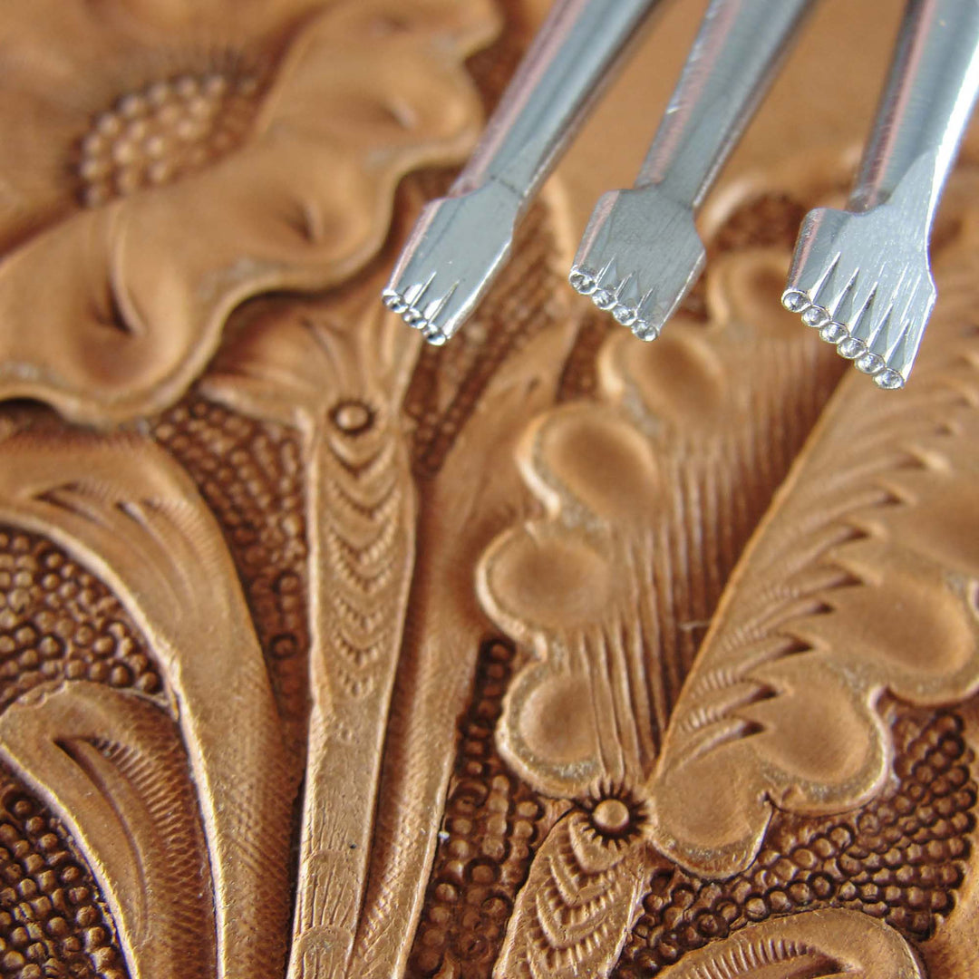 Vintage Craftool Co. 101 Bar Grounder Stamp Set | Pro Leather Carvers