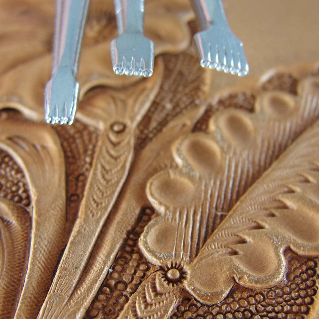 Vintage Craftool Co. 101 Bar Grounder Stamp Set | Pro Leather Carvers