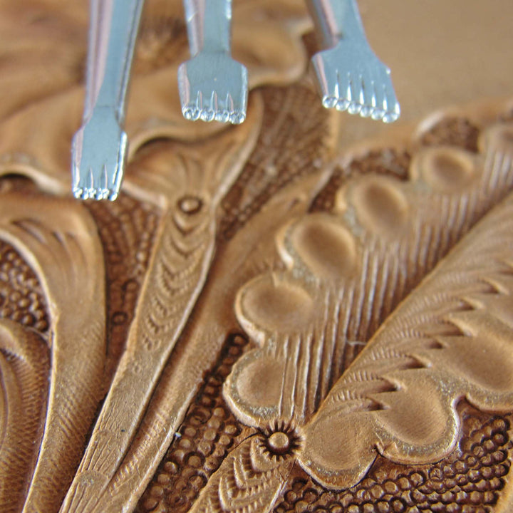 Vintage Craftool Co. 101 Bar Grounder Stamp Set | Pro Leather Carvers