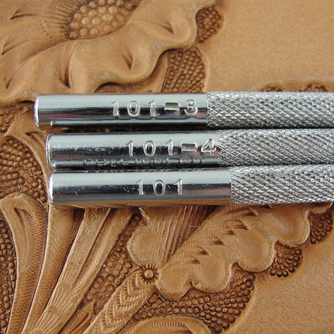 Vintage Craftool Co. 101 Bar Grounder Stamp Set | Pro Leather Carvers