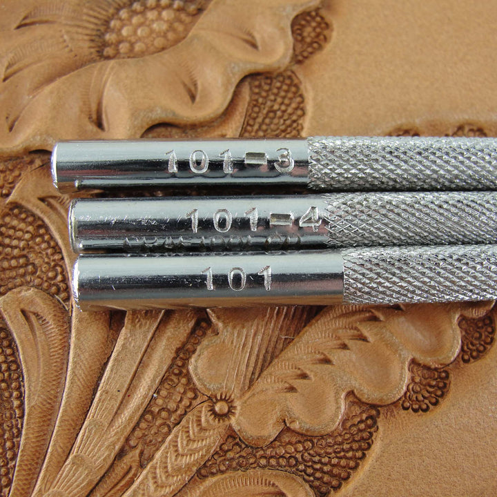 Vintage Craftool Co. 101 Bar Grounder Stamp Set | Pro Leather Carvers