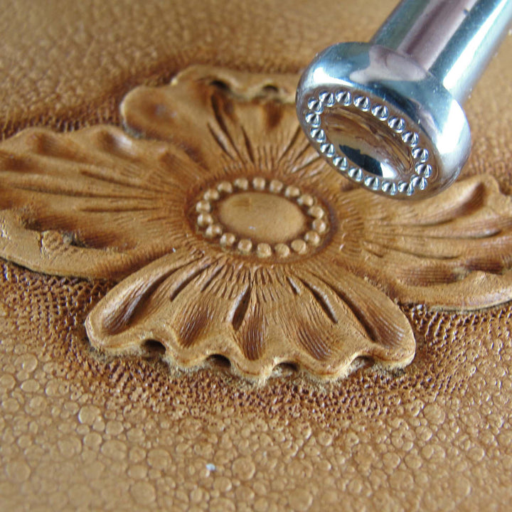 18-Seed Oval Flower Center Leather Stamp | Pro Leather Carvers