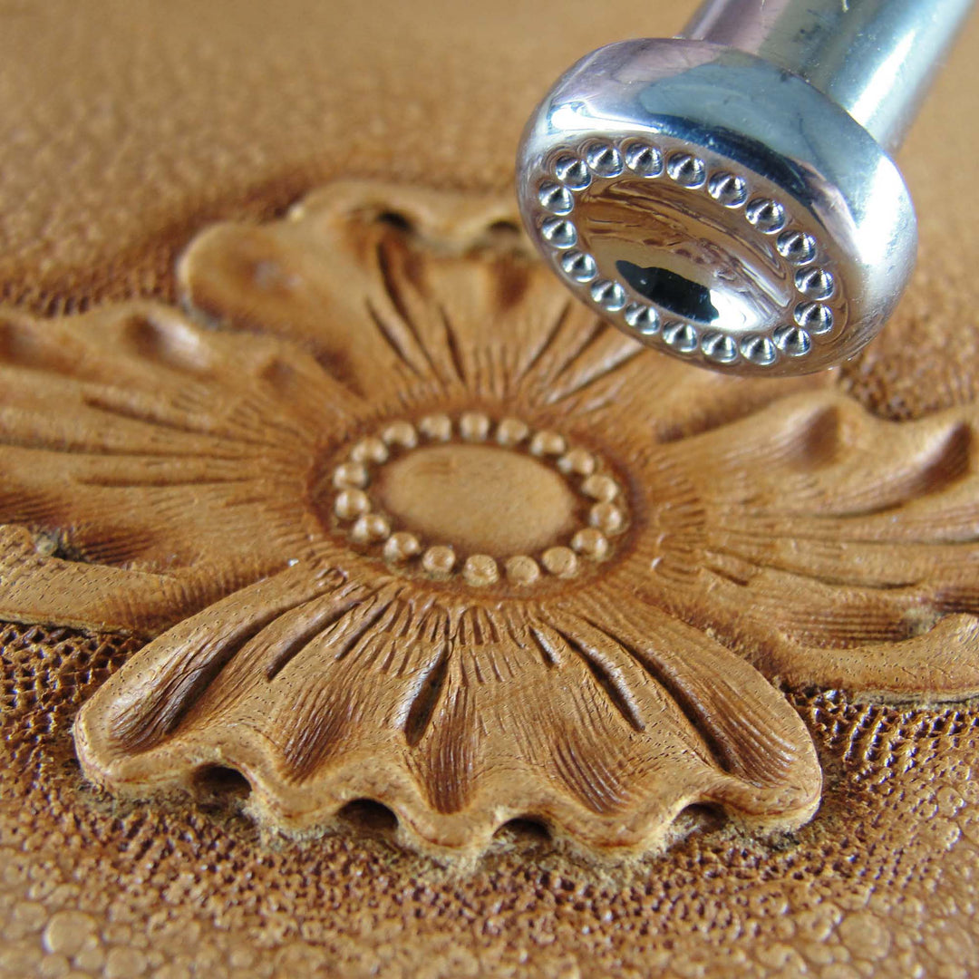 18-Seed Oval Flower Center Leather Stamp | Pro Leather Carvers