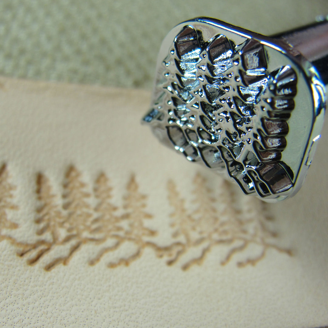 F110 Pine Trees Figure Carving Leather Stamp | Pro Leather Carvers
