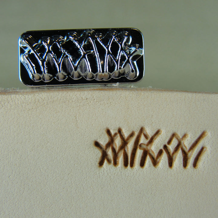 F111 Short Grass Figure Carving Leather Stamp | Pro Leather Carvers