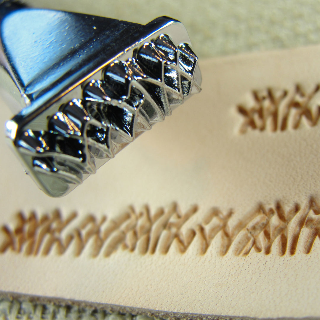 F111 Short Grass Figure Carving Leather Stamp | Pro Leather Carvers