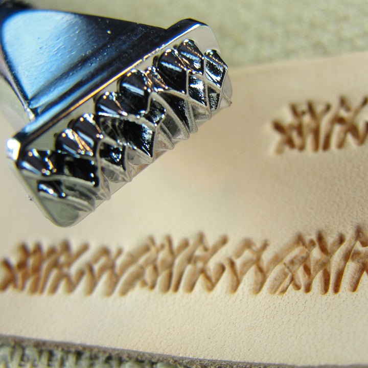 F111 Short Grass Figure Carving Leather Stamp | Pro Leather Carvers