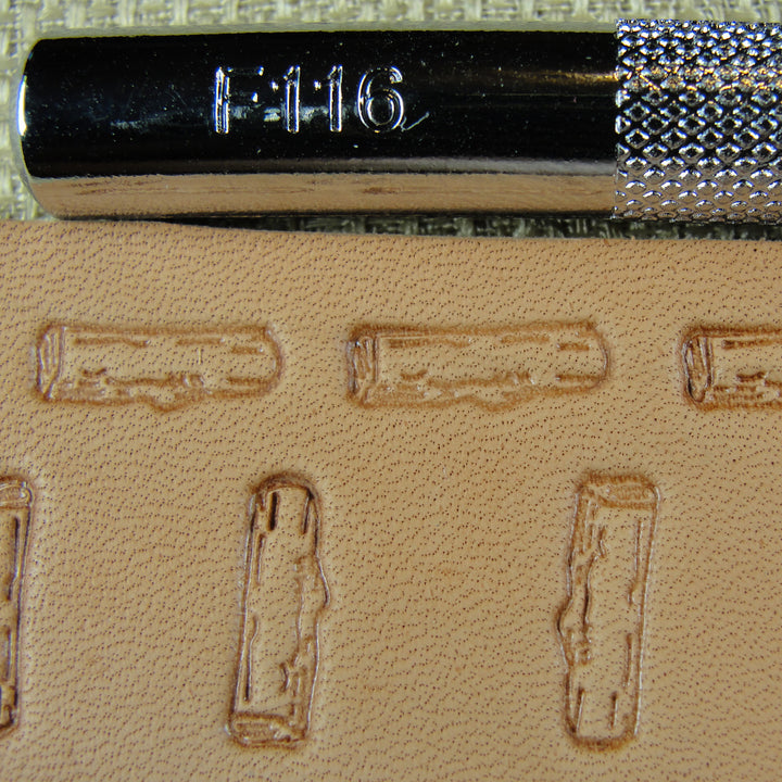 F116 Small Wood Log / Fence Post Leather Stamp | Pro Leather Carvers