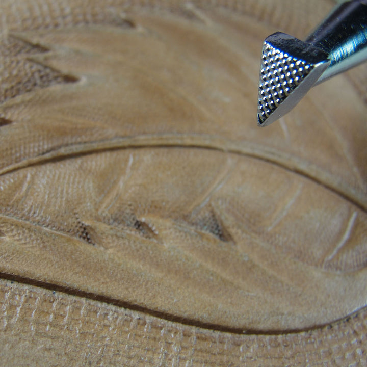 F976 Checkered Figure Carving Beveler Stamp | Pro Leather Carvers