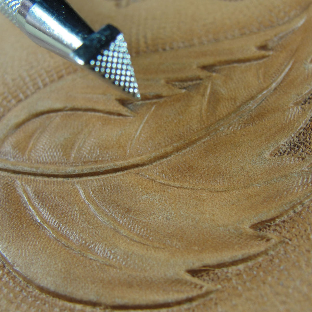 F976 Checkered Figure Carving Beveler Stamp | Pro Leather Carvers