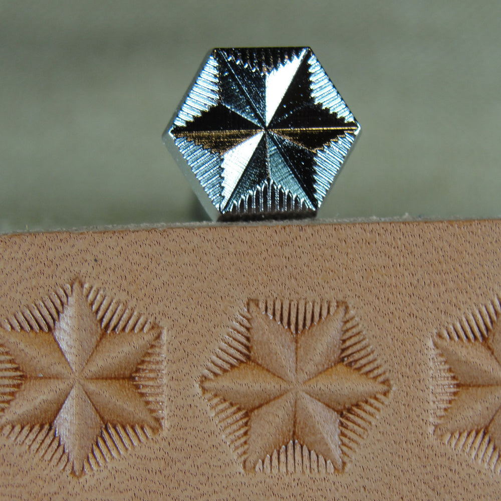 G526 6-Point Star Geometric Leather Stamp | Pro Leather Carvers