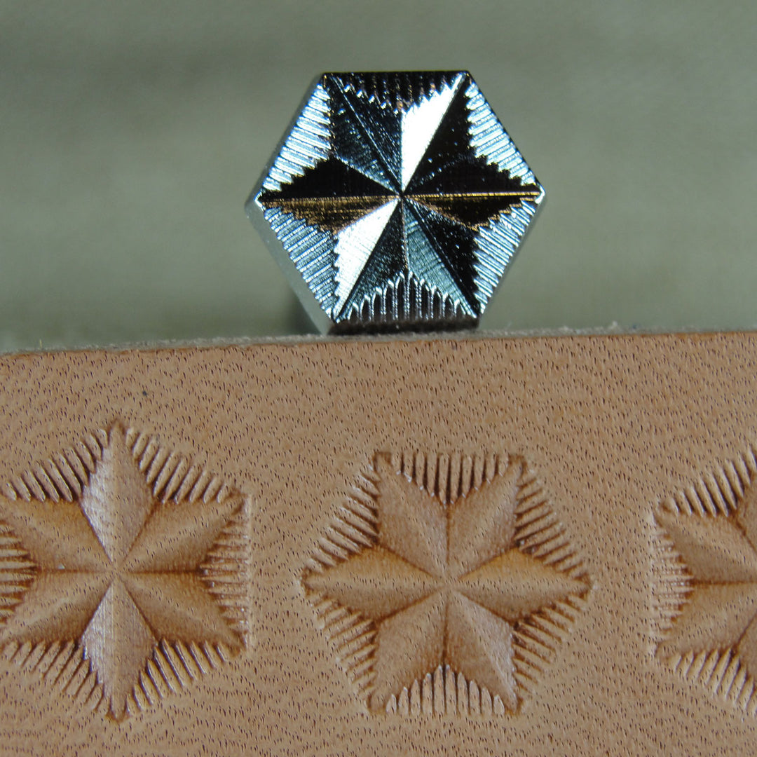 G526 6-Point Star Geometric Leather Stamp | Pro Leather Carvers