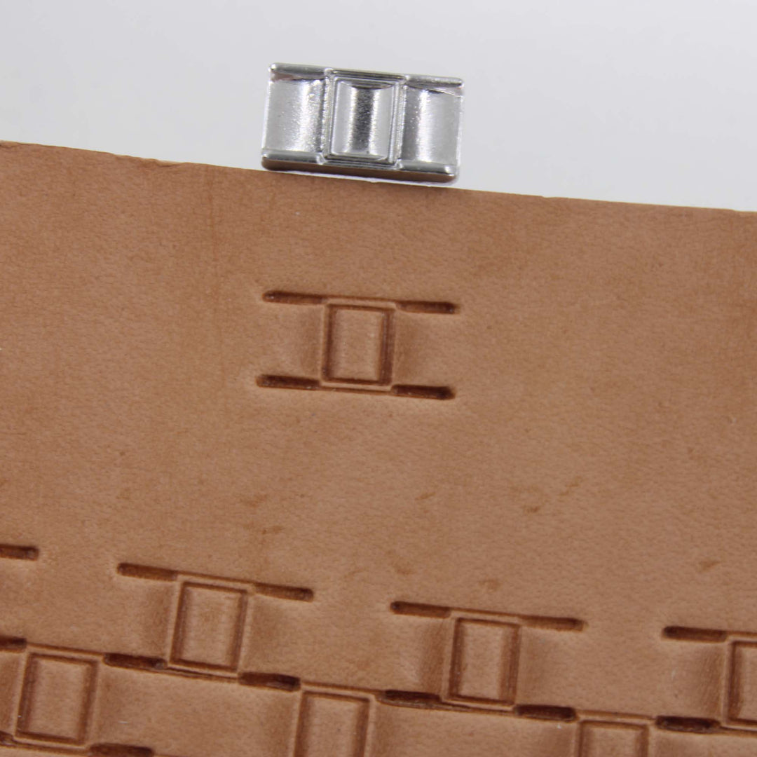 Plain Hollow Basket Weave Stainless Steel Stamp - Pro Leather Carvers