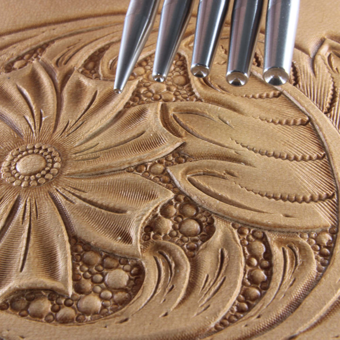 Set of 5 Seeder Stamping Tools - Stainless Steel | Pro Leather Carvers