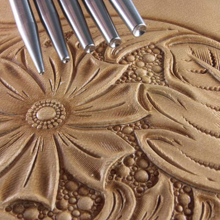 Set of 5 Seeder Stamping Tools - Stainless Steel | Pro Leather Carvers