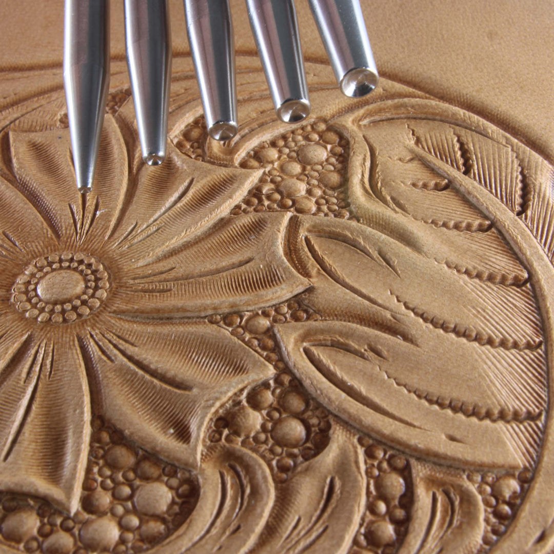 Set of 5 Seeder Stamping Tools - Stainless Steel | Pro Leather Carvers