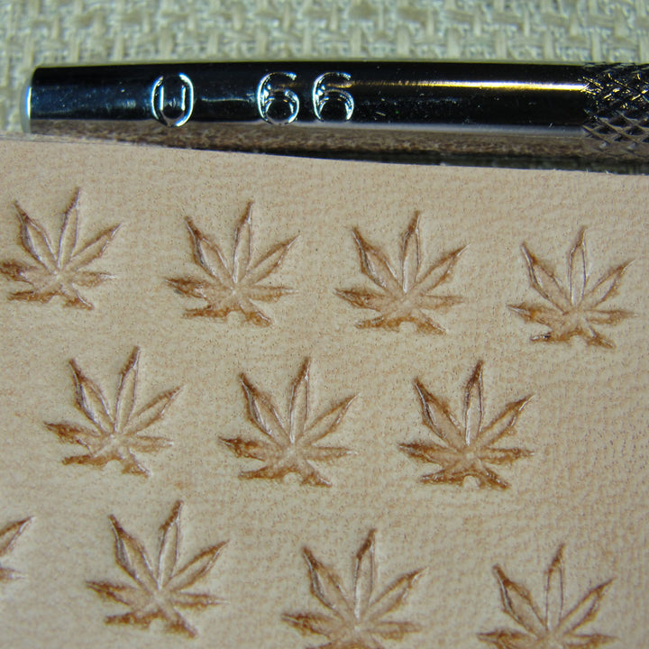 O66 Extra Small Marijuana Leaf Leather Tool | Pro Leather Carvers
