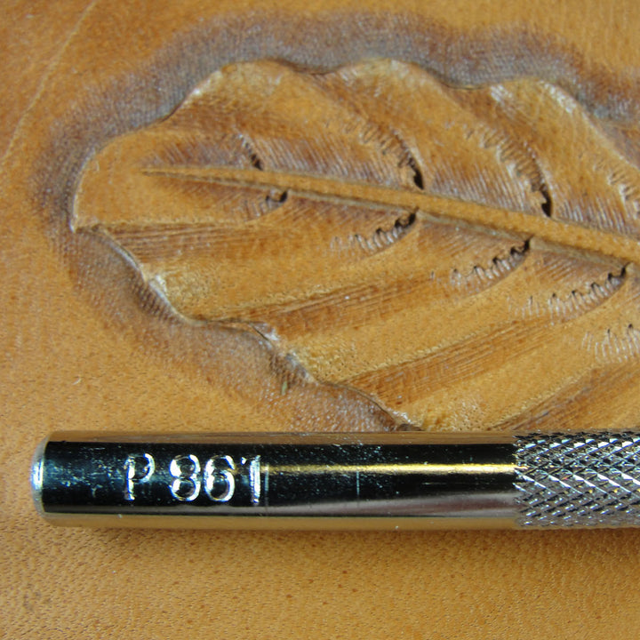 P861 Vertical Lined Thumb Print Leather Tool | Pro Leather Carvers