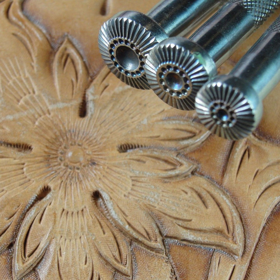 Stainless Flower Center Leather Stamp Set | Pro Leather Carvers
