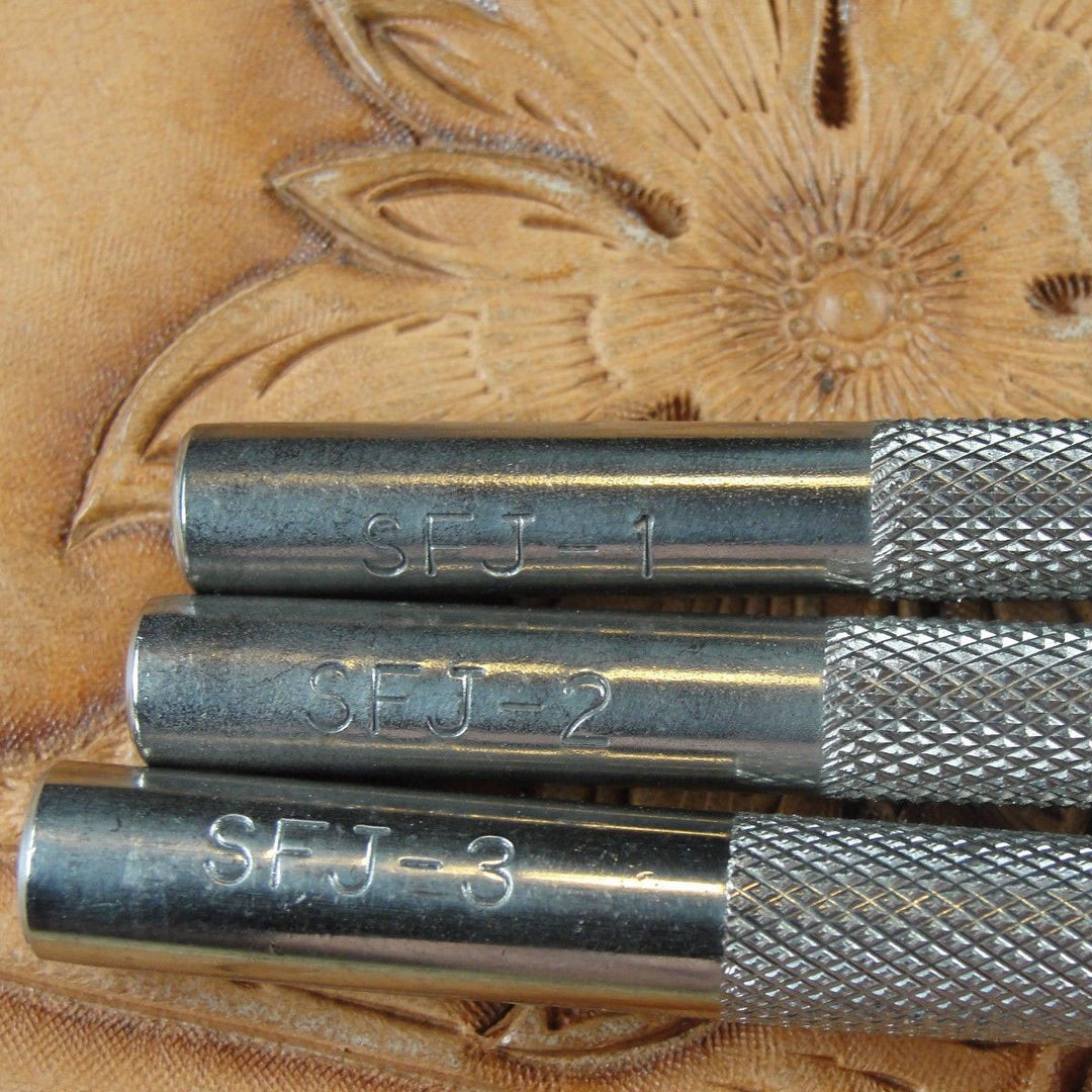 Stainless Flower Center Leather Stamp Set | Pro Leather Carvers
