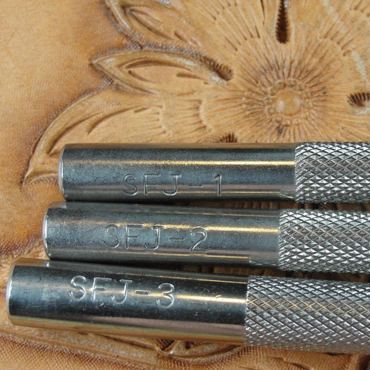 Stainless Flower Center Leather Stamp Set | Pro Leather Carvers